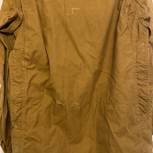 Vintage wildfowl Men's Brown Jacket, has some repairs,  has weight to it - Picture 3 of 6